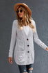 Front Pocket And Buttons Closure Cardigan